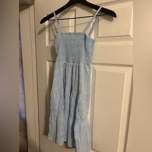 Light Blue Smocked Sundress Juniors Womens size small